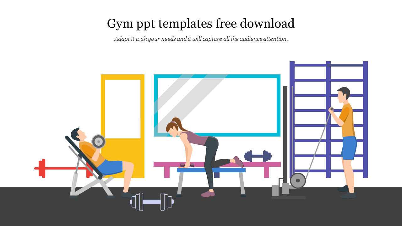Free - Editable Gym PPT Templates Download Instantly